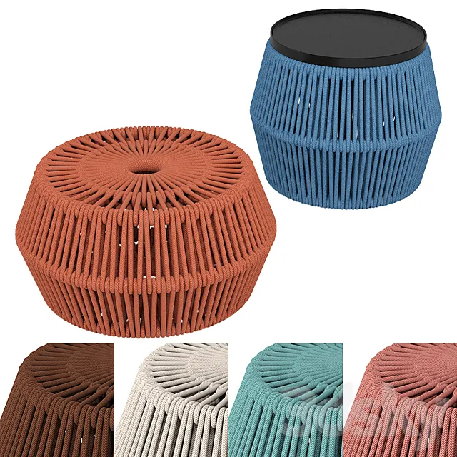 kettal pouf zigzag 3ds Max