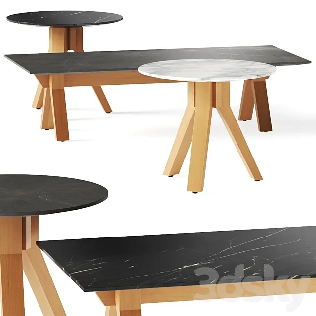 Kettal Vieques Coffee Tables 3DS Max Model