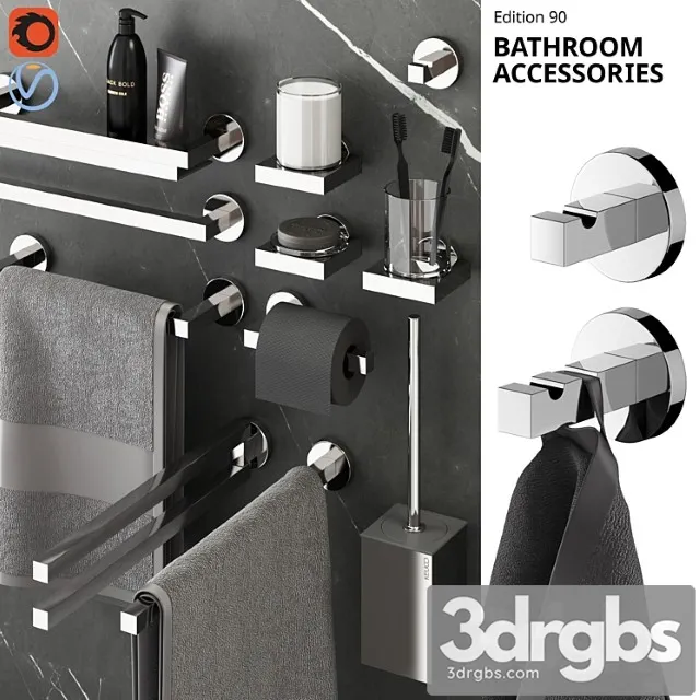 Keuco Edition 90 Bathroom Accessories 3dsmax Download