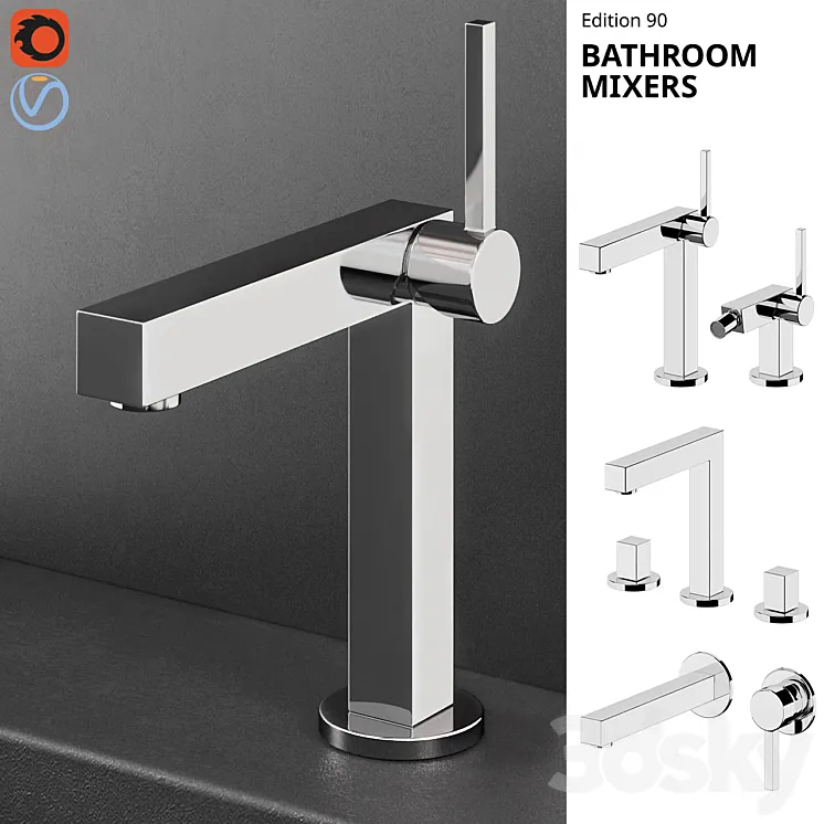 Keuco Edition 90 Faucets 3DS Max