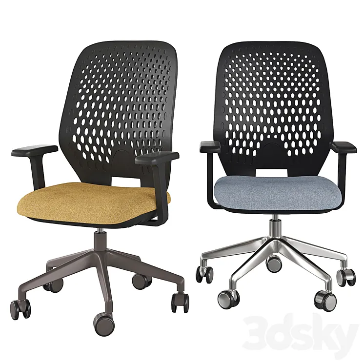 Key Smart office chairs 3DS Max Model