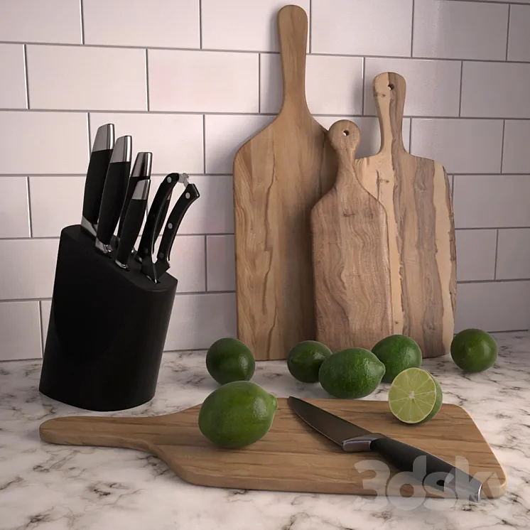 Key_lime_and_khife 3DS Max