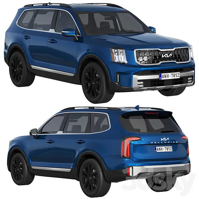 Kia Telluride 2023 3DS Max Model