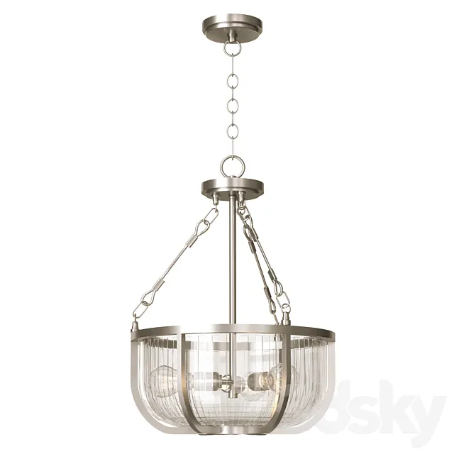 Kichler Pendant lamp QN-ROUX3-BN 3ds Max