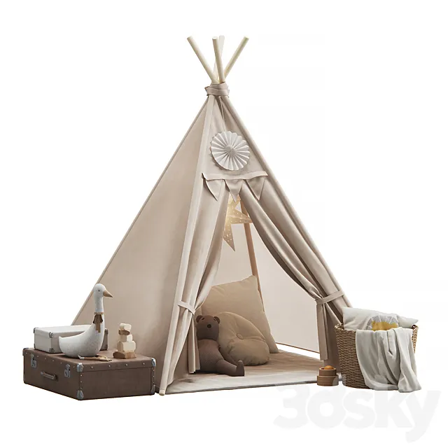 Kid Teepee Vintage 3ds Max