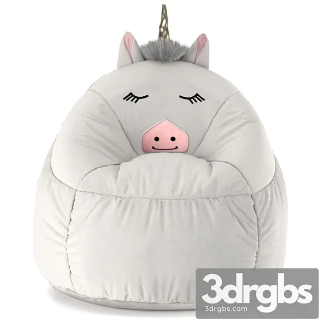 Kids Bean Bag Chair White Unicorn Pillowfort 3dsmax Download