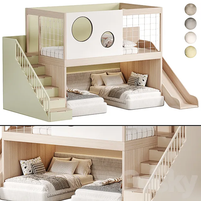 Kids bedroom 13 3DS Max Model