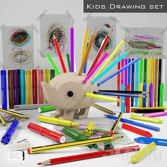 Kids Drawing Kit 3DSMax File