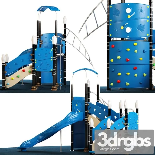 Kids Equipment With Slide Climbing 03 3dsmax Download