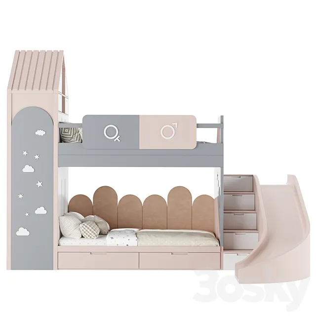 Kids Room Bed 05 3DS Max Model