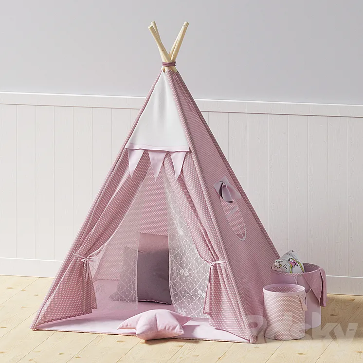 Kids teepee 3DS Max