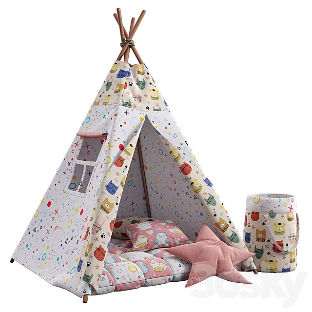 Kids Wigwam 3ds Max