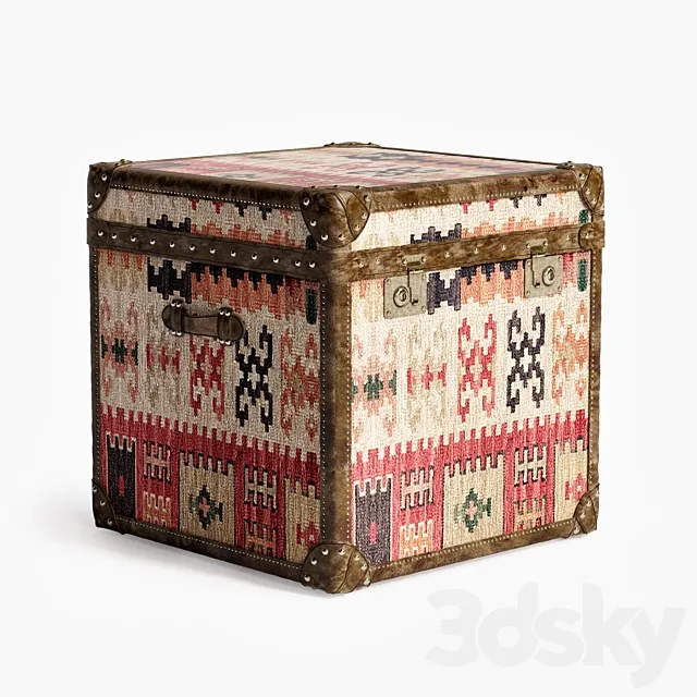 Kilim Cube Chest 3ds Max