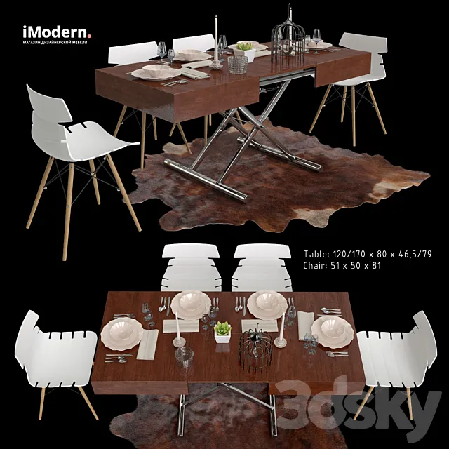 KIMBERLY & DAKOTA Dining Group 3ds Max
