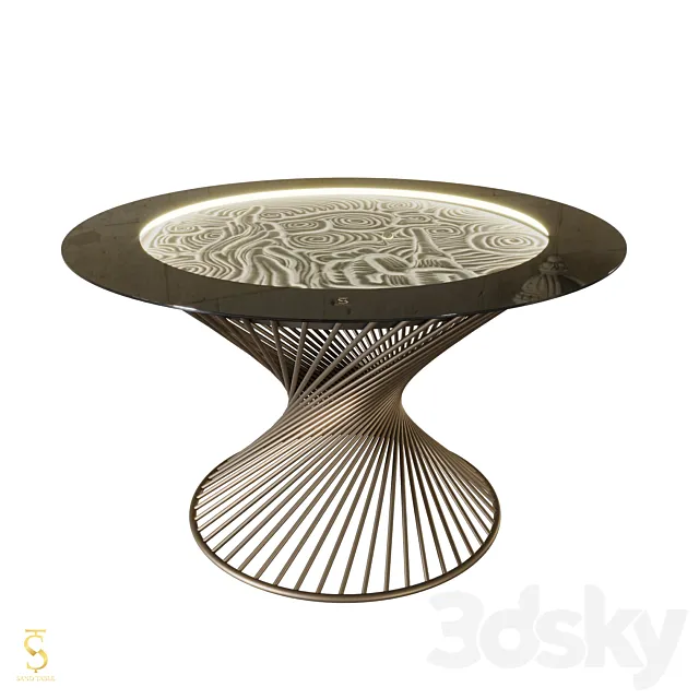 Kinetic table Sand Table “VORTEX” 3DS Max Model