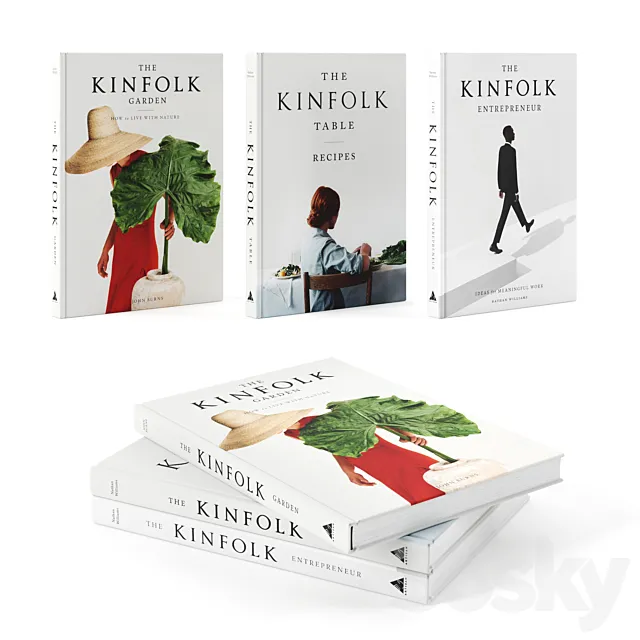 Kinfolk books set 3DS Max Model