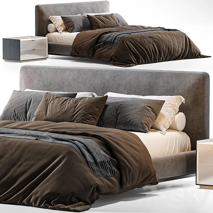 King bed minotti andersen 3DS Max