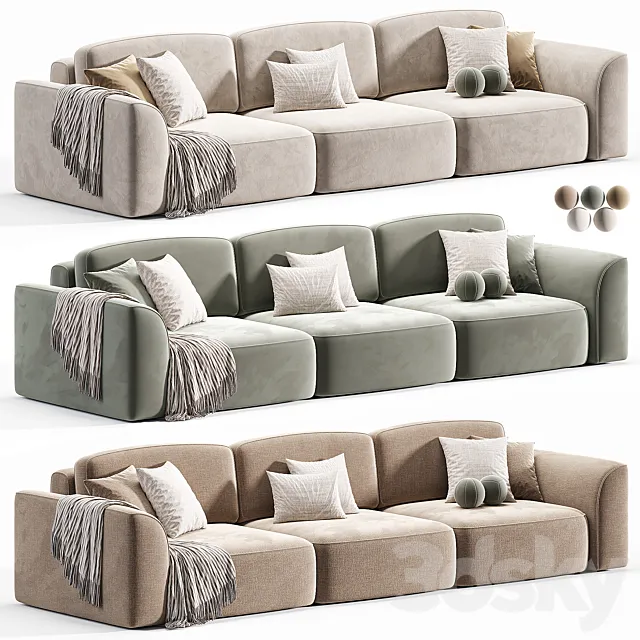 KING SE Chenille Sofa 2 3dsMax Model