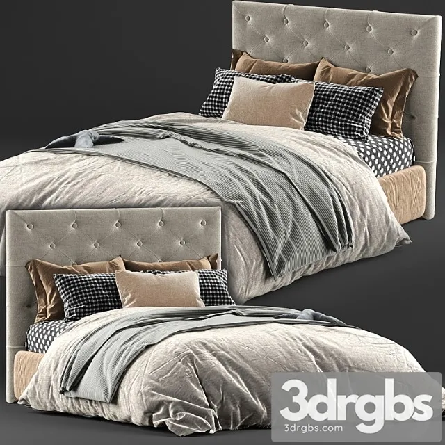 Kingston queen bed & mattress 2 3dsmax Download