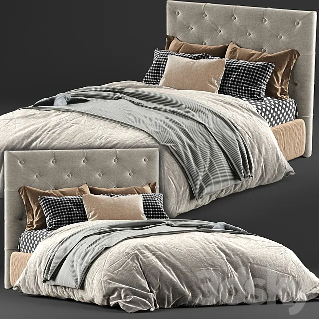 Kingston queen bed & mattress 3DSMax File
