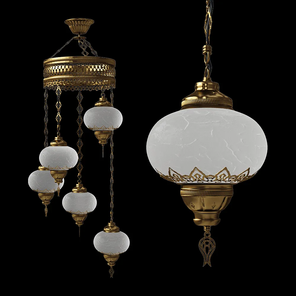 Kink light – Chandelier Cascade Osman 103502 3ds Max