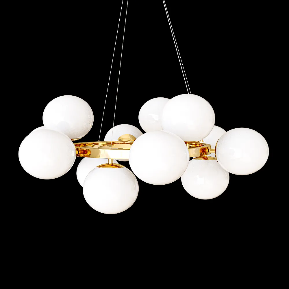 Kink light – Pendant lamp Sida gold 3ds Max