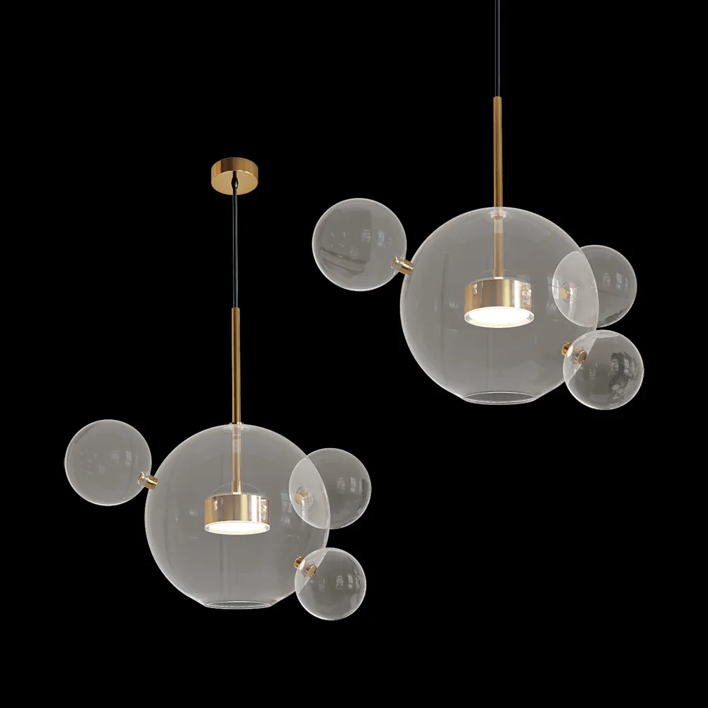 Kink light – Transparent ceiling lamp Galla 07545-4.21 3ds Max