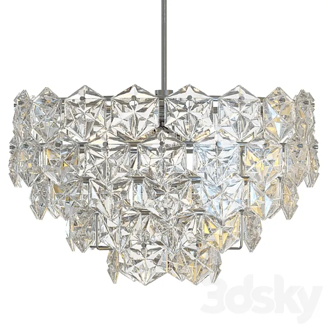 Kinkeldey – Hexagonal Crystal Chandelier 3DS Max Model