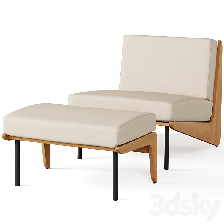 Kinney Teak Collection by Crate and Barrel 3DS Max