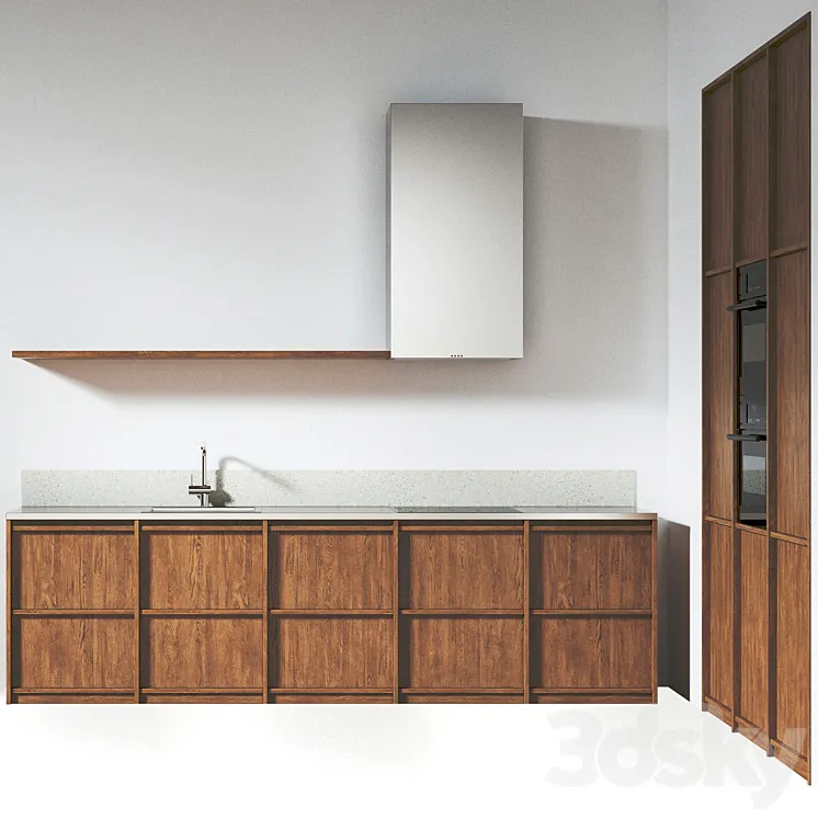 Kitchen 036 300x280H-Cabinet 180x280H 3DS Max