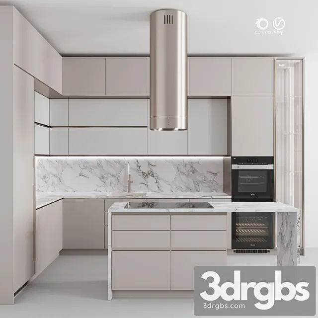 Kitchen 118 White Marble 3dsmax Download