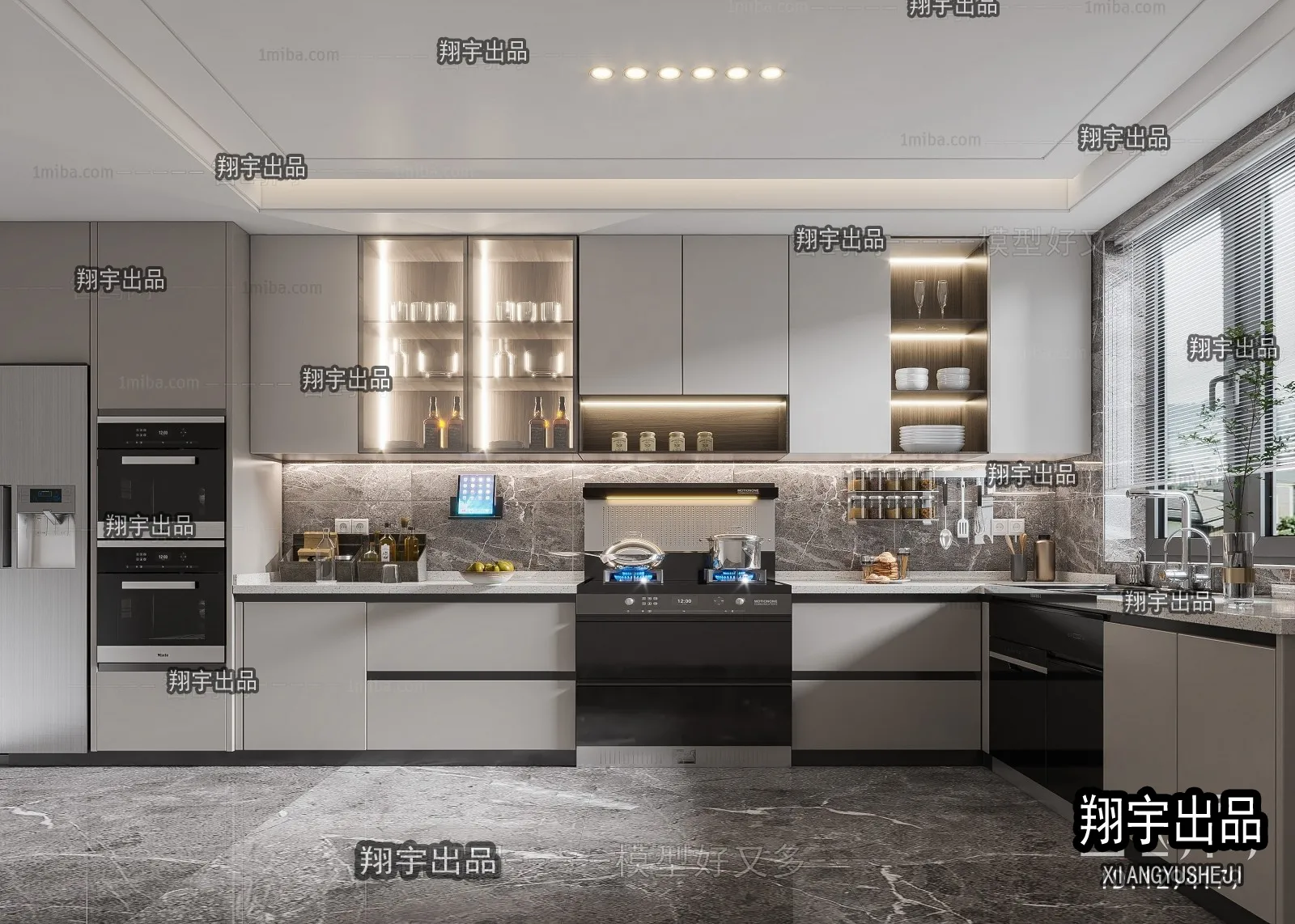 Kitchen 3D Interior Scene – 3D Models – 002