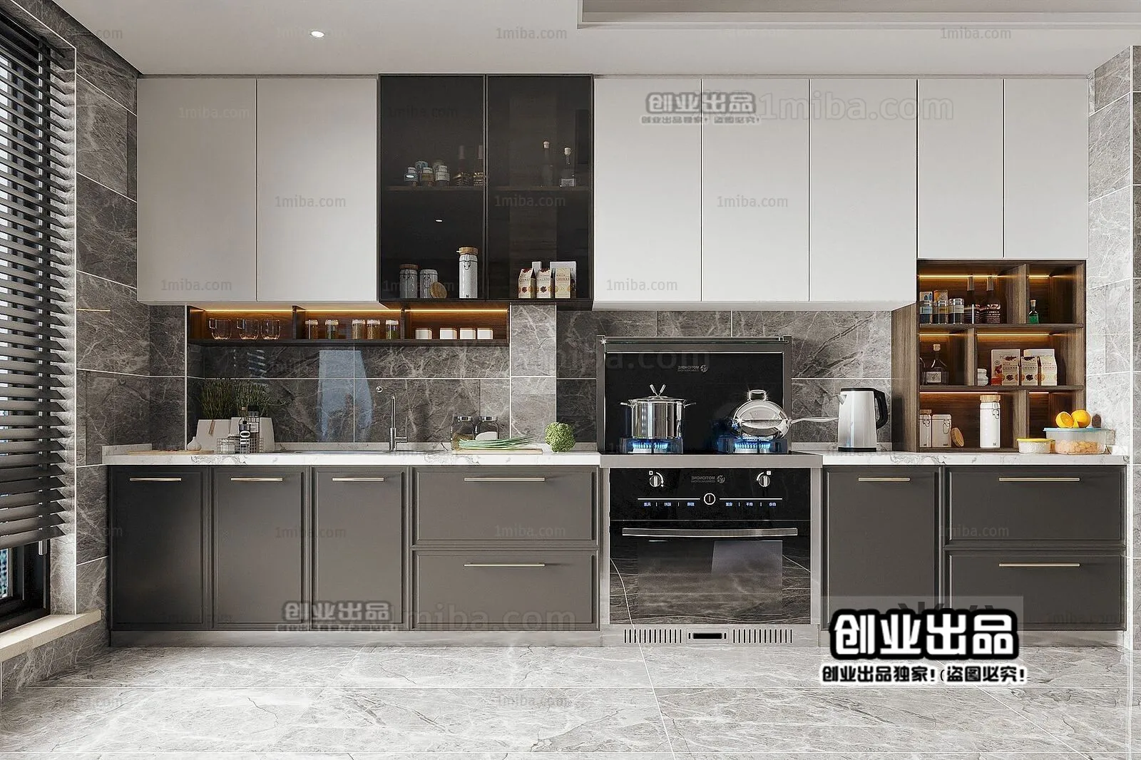 Kitchen 3D Interior Scene – 3D Models – 005