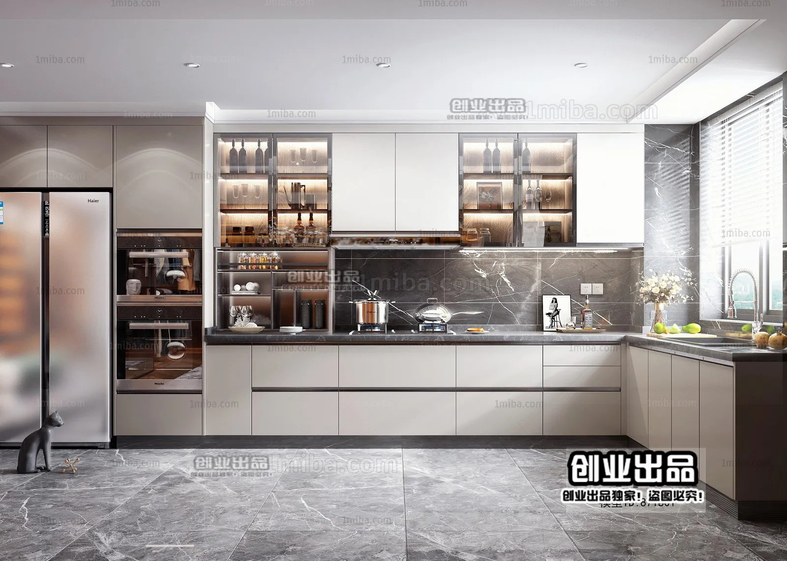 Kitchen 3D Interior Scene – 3D Models – 006