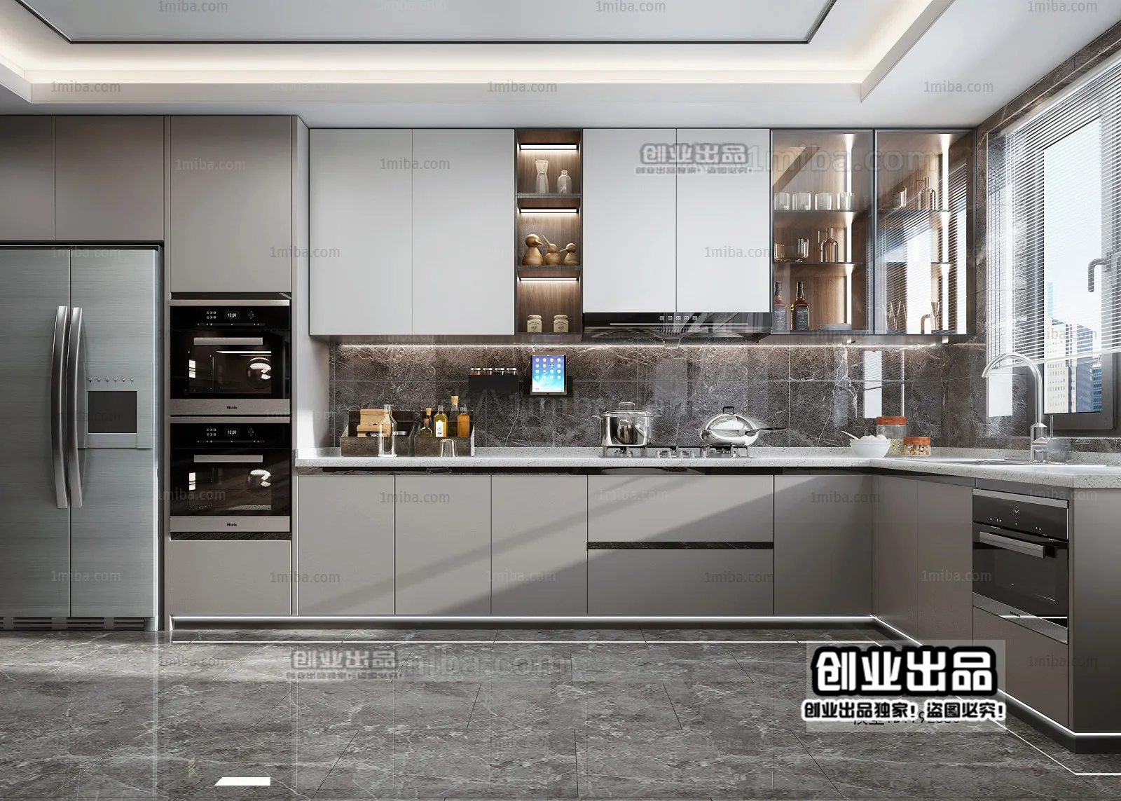 Kitchen 3D Interior Scene – 3D Models – 010