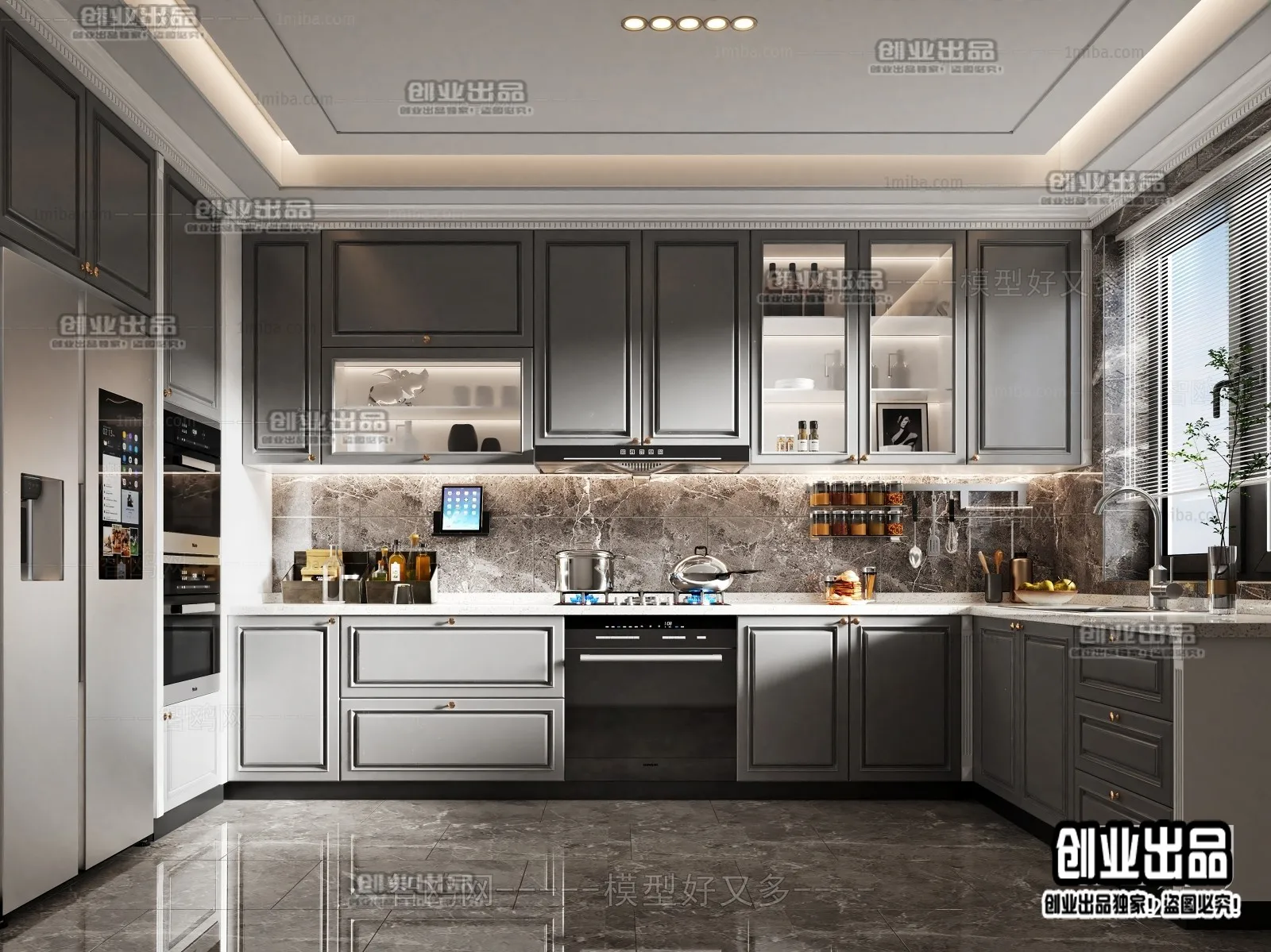 Kitchen 3D Interior Scene – 3D Models – 011