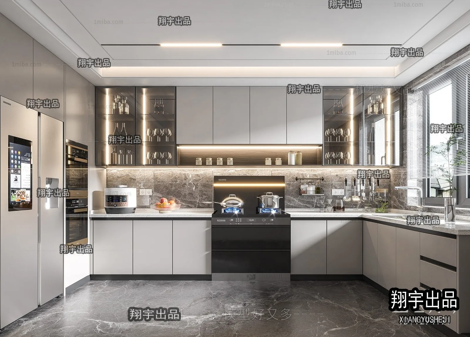 Kitchen 3D Interior Scene – 3D Models – 013