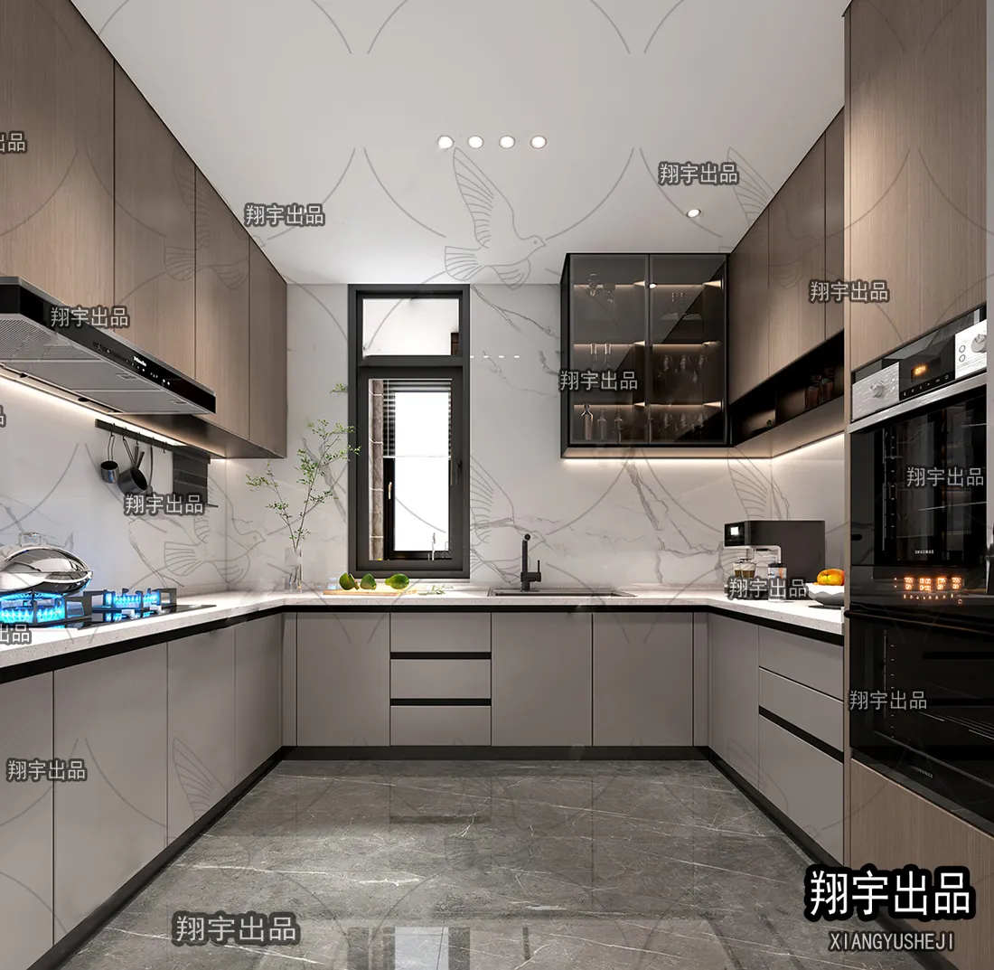 Kitchen 3D Interior Scene – 3D Models – 022