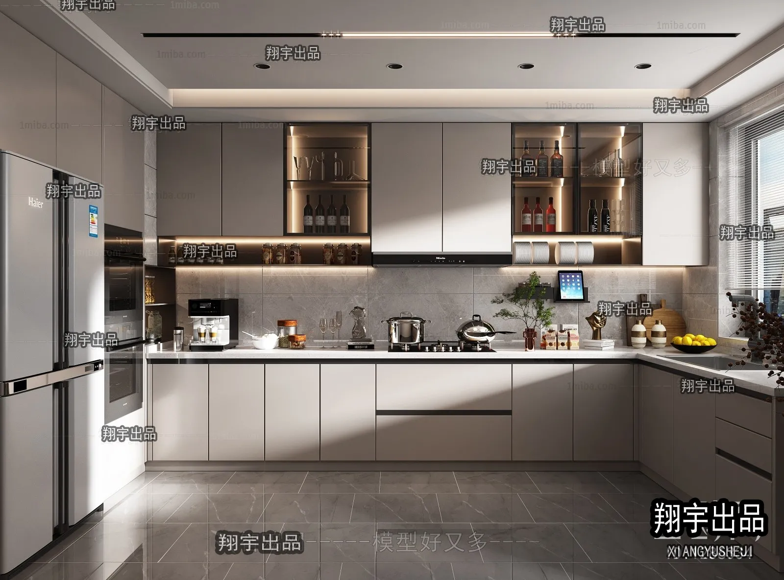 Kitchen 3D Interior Scene – 3D Models – 024