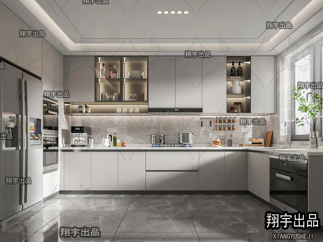 Kitchen 3D Interior Scene – 3D Models – 033