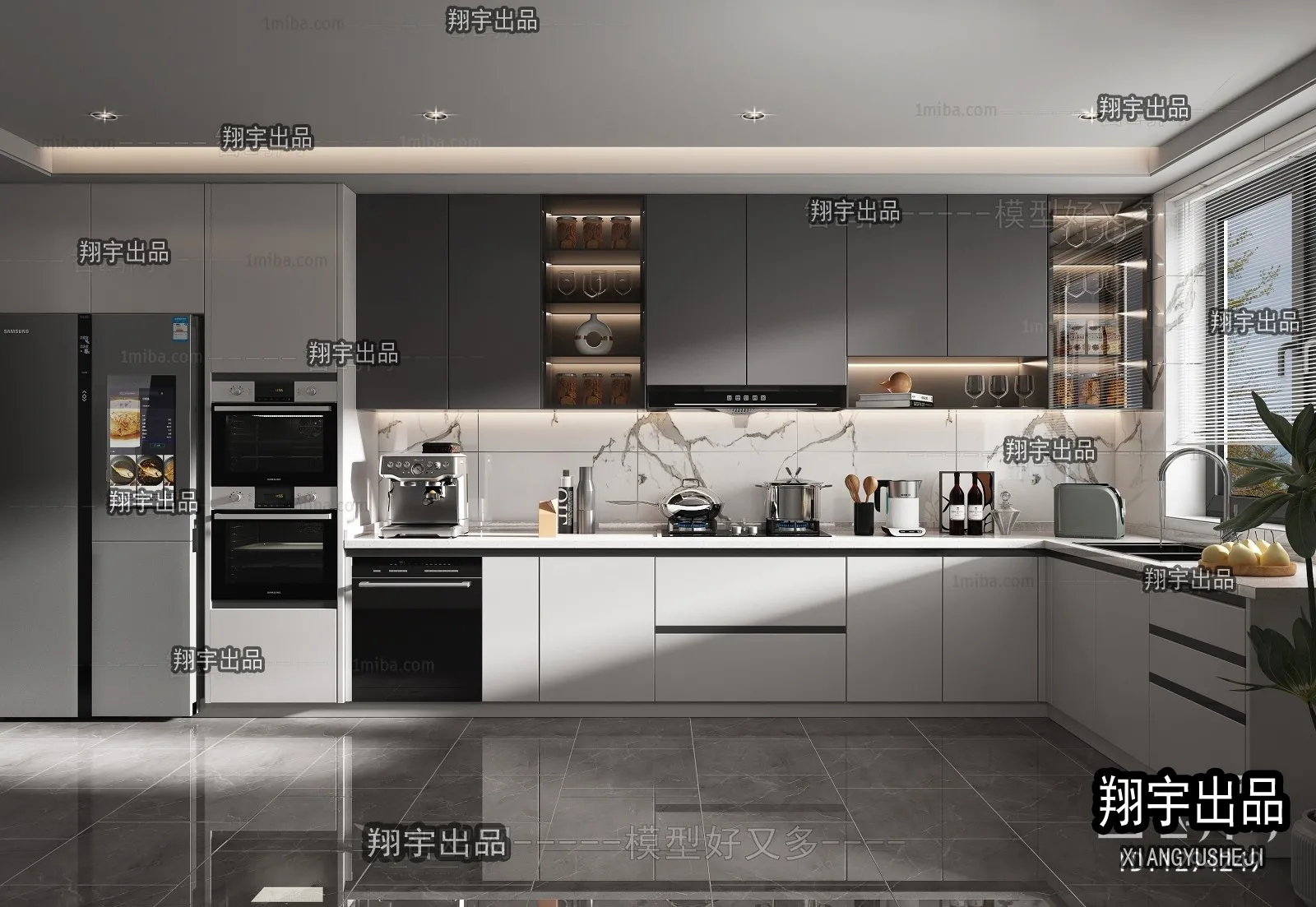 Kitchen 3D Interior Scene – 3D Models – 035