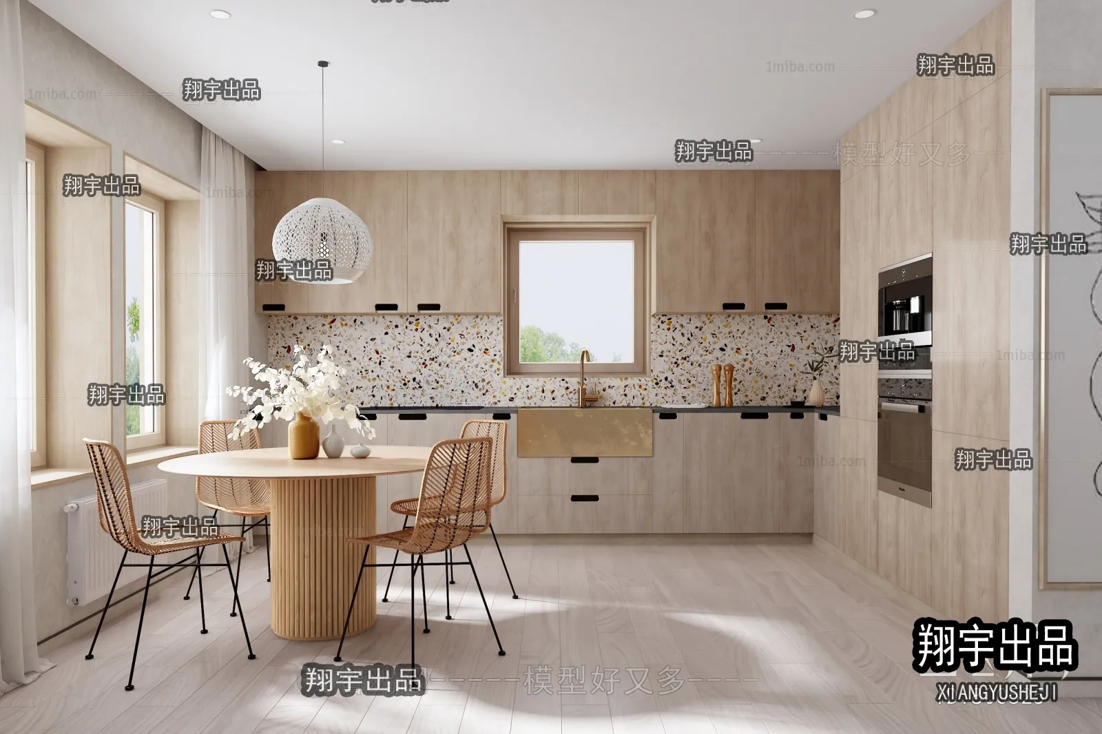 Kitchen 3D Interior Scene – 3D Models – 036