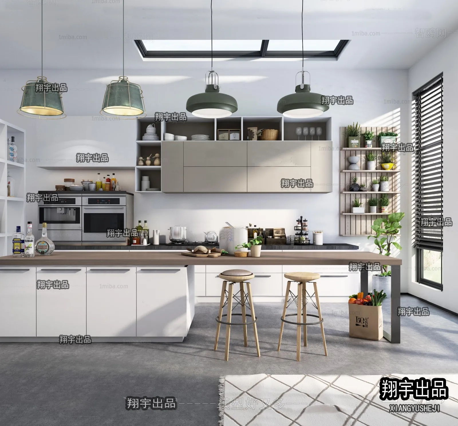 Kitchen 3D Interior Scene – 3D Models – 038