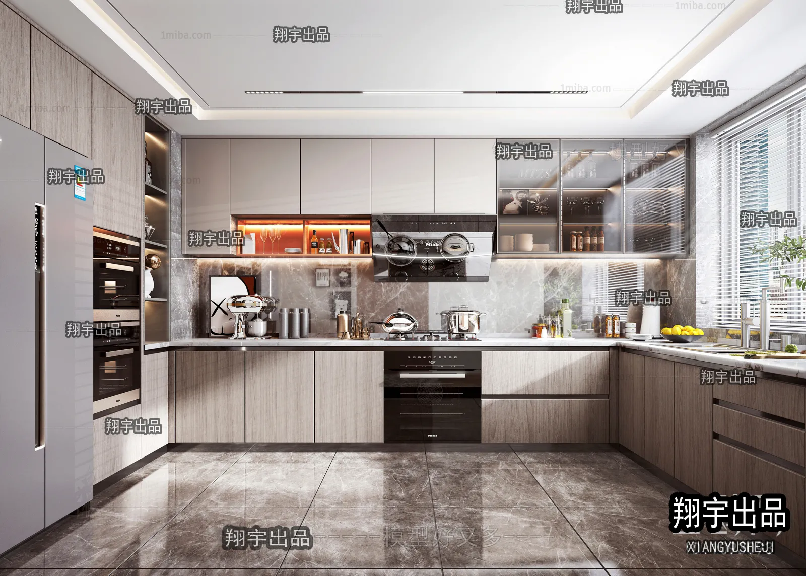 Kitchen 3D Interior Scene – 3D Models – 042