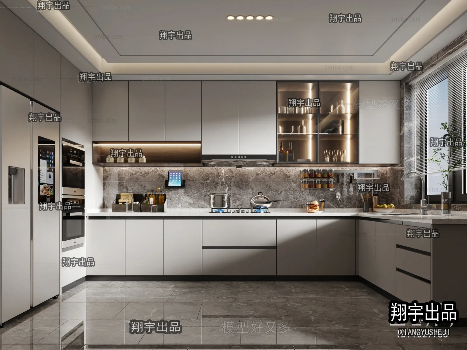 Kitchen 3D Interior Scene – 3D Models – 043