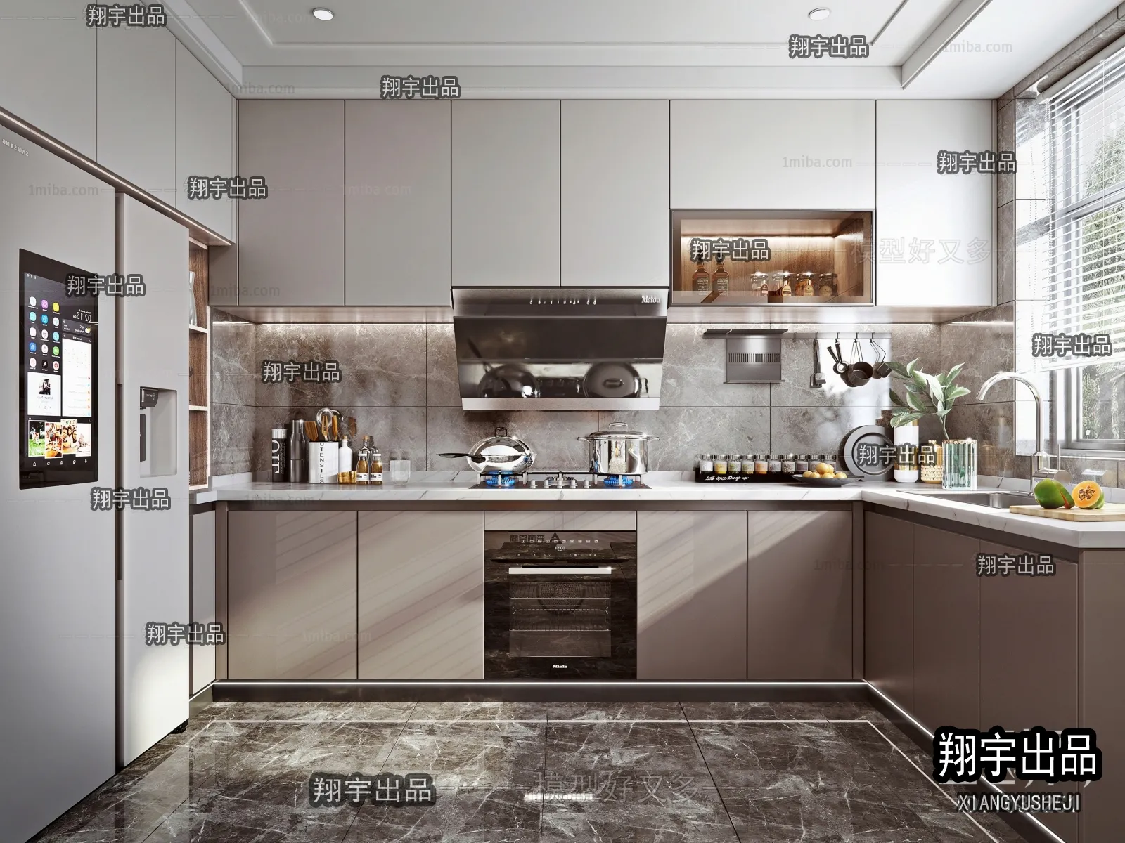 Kitchen 3D Interior Scene – 3D Models – 044