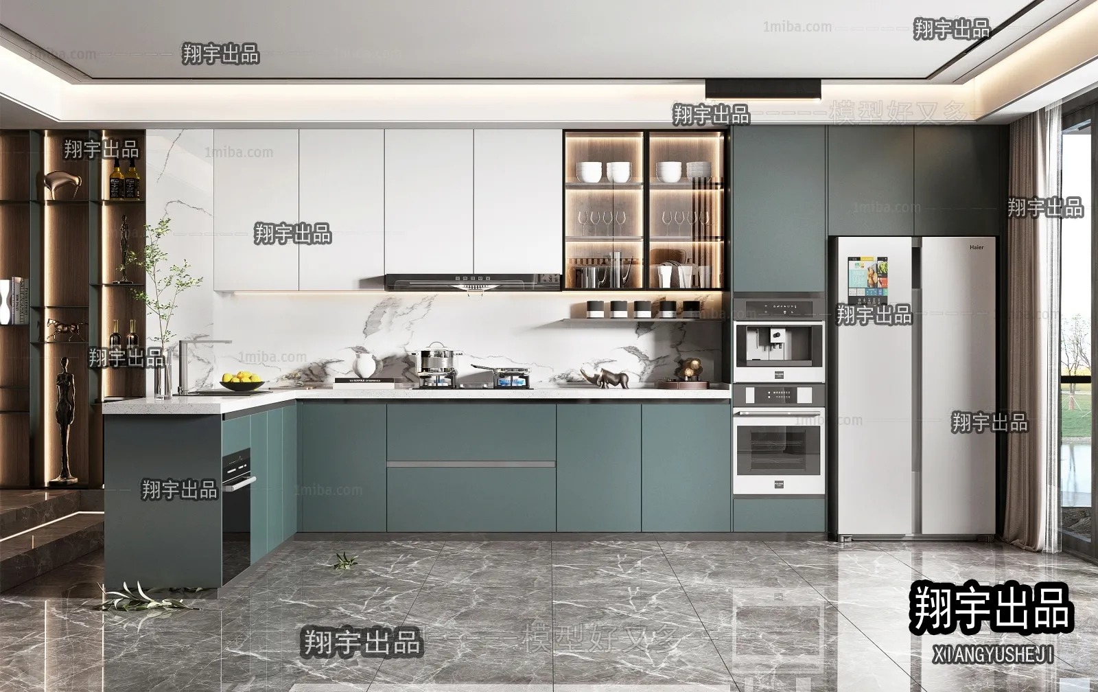 Kitchen 3D Interior Scene – 3D Models – 049