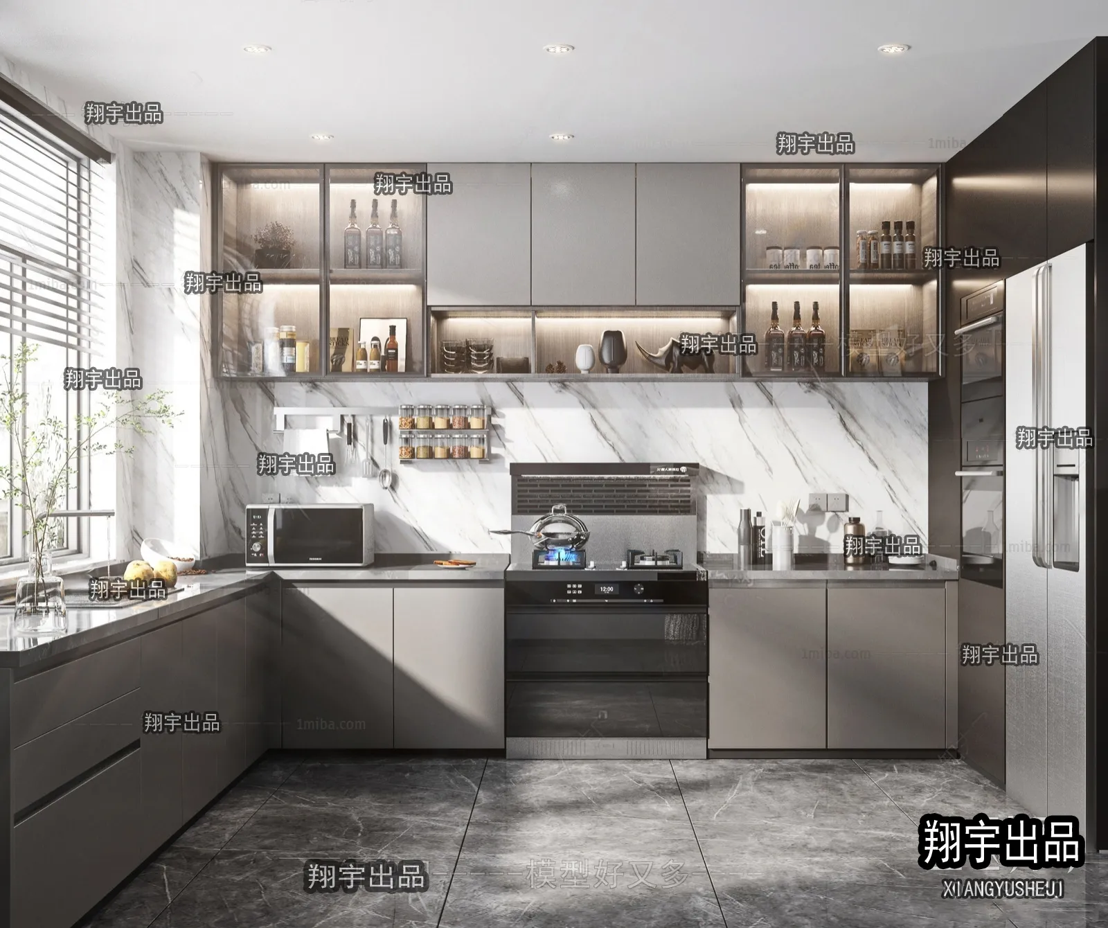 Kitchen 3D Interior Scene – 3D Models – 052