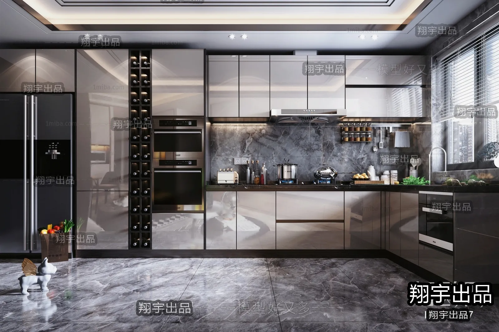 Kitchen 3D Interior Scene – 3D Models – 053