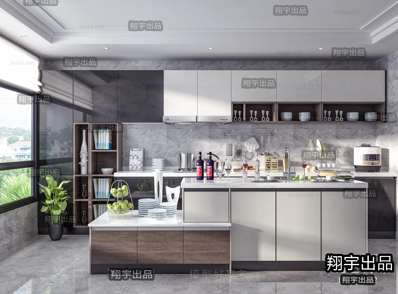 Kitchen 3D Interior Scene – 3D Models – 054